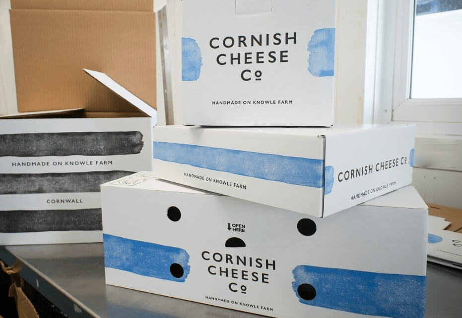 Easy to Pack, Easy to Use and Fully Branded Cheese Packaging for the Cornish Cheese Company 