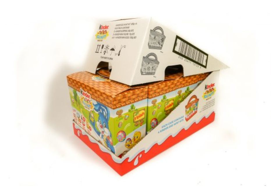 Shelf ready packaging box for Kinder Chocolate